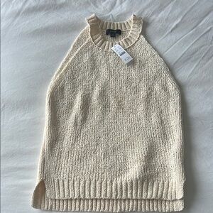 Women's Cream Sleeveless Sweater